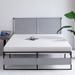 Carbon Steel Queen Bed Frame with Headboard, Footboard, and 12-Inch Storage Space - Sturdy, Noise-Free Design - Easy Assembly