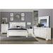 Audi 4 Piece White Modern Faux Leather Upholstered Tufted LED Panel Bedroom Set