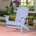 Outdoor Wooden Adirondack Chair with Cup Holder