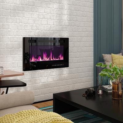 Entertainment Hub w/Fireplace Insert Compatibility Sleek Media Center