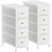 4 Narrow Drawers Dresser for Bedroom, Bathroom, Leather, Home Office, Wood Top