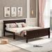 Full Size Platform Bed with Headboard, Classic Design Solid Construction Wooden Bed with Wooden Slat Support, Espresso