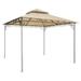 HYYYYH 10.6 x10.6 Gazebo Top Replacement for 2 Tier Madaga Frame Canopy Cover Outdoor Garden Patio Yard Light Beige Y00710T01