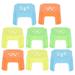 8pcs Mini Chairs Miniature Decors Mini Stools Mini House Plastic Step Stools