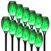 Upgraded Solar Garden Lights 12 Pack Solar Lights with Flickering Flame Solar Torch Flame Lights Mini Solar Landscape Lights Outdoor Waterproof for Pathway Porch Yard Decor