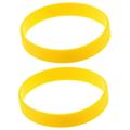 2X Fashion Silicone Rubber Elasticity Wristband Wrist Band Cuff Bracelet Bangle Yellow