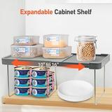 Expandable Cabinet Storage Shelf Rack Kitchen Counter and Cabinet Shelf-Cupboard Plate Dish Counter & Pantry Organization Stackable Free Standing Spice Rack for Bathroom Countertop Pantry