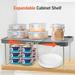 Expandable Cabinet Storage Shelf Rack Kitchen Counter and Cabinet Shelf-Cupboard Plate Dish Counter & Pantry Organization Stackable Free Standing Spice Rack for Bathroom Countertop Pantry