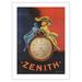 Zenith - Pocket Watch - Vintage Advertising Poster by Leonetto Cappiello c.1912 - Fine Art Matte Paper Print (Unframed) 18x24in