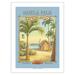 Manila Palm - Aloha Seeds - Big Island Seed Company - Big Island Exotics - Vintage Seed Packet by Kerne Erickson - Fine Art Matte Paper Print (Unframed) 18x24in