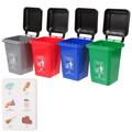 Sorting Trash Can Boys Toys Mini Trash Cans Plastic Toys Life Scene Decor Mini Trash Can Model Toy Garbage Cans Child