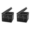 2X Fireproof File Storage Box Fireproof Storage File Cabinet with Lock Portable for Letter/Legal Folder