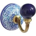 PARIJAT HANDICRAFT Hand Painted Multi Colored Ceramic Wall Hook Hanger Key Holder hat Clothes hangings Bathroom Hardware