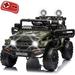 Toyota 12V Kids Ride on Truck Car Battery Powered Electric Vehicles Toys with 2.4G Remote Control for 3-8 Year Olds Spring Suspension Music USB Mp3 Best Gifts for Boys Girls Green