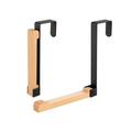 piaybook Household Hook Foldable Wood Over The Door Hooks Solid Wood Door Hook Coat Seamless Storage Rack for Home Supplies