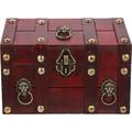 Wooden Storage Box Vintage Decor Keepsakes Chest With Lid Jewelry Organizer Pirate Decor Kid Toys Jewelry Storage Case