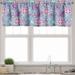 Ambesonne Butterfly Valance Pack of 2 Springtime Geometric 54 X18 Multicolor