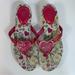 Coach Shoes | Coach Sophie Poppy Flower Happy Heart Flip Flops Size 8b | Color: Pink | Size: 8