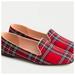 J. Crew Shoes | J Crew Smoking Slippers In Red Stewart Tartan | Color: Red | Size: 8.5