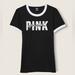 Pink Victoria's Secret Tops | New Victoria's Secret Pink Cotton Short Sleeve Campus Ringer T-Shirt X-Small | Color: Black | Size: Xs