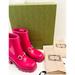 Gucci Shoes | Gucci Pink Boots Horsebit Lug Sole New Size 37, 7 | Color: Pink | Size: 7