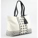 Kate Spade New York Bags | Kate Spade Bryant Court Aden Lg Tote Bag White Leather With Black Flower Accents | Color: Black/White | Size: Os
