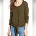 Madewell Sweaters | Madewell Tie Waist Sweater Dark Sage Green Size Small | Color: Green | Size: S
