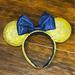Disney Accessories | Disney Parks 50th Celebration Gold & Blue Bow Sequence Mickey E | Color: Blue/Gold | Size: Os