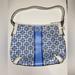 Coach Bags | Coach Vintage Chelsea Stripe Messenger Handbag Purse Blue White | Color: Blue/White | Size: Os