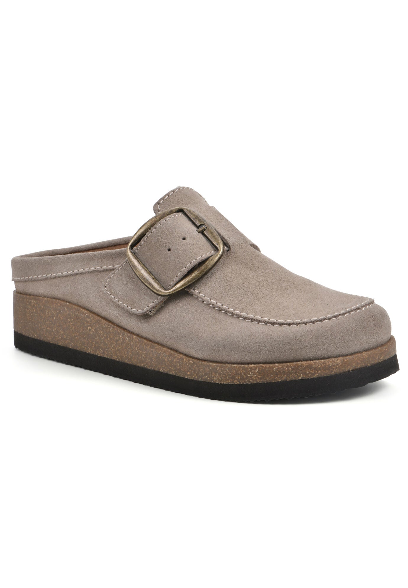 Women's Bueno Casual Flat by White Mountain in Taupe Suede (Size 5 M)