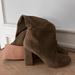 Free People Shoes | Free People High Heel Over Knee Suede Boots Size 41. | Color: Green/Tan | Size: 9.5