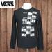 Vans Shirts | Black Abstract Thermal Men's Crew Neck With White And Gray Like New | Color: Black/White | Size: M