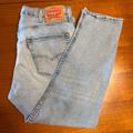 Levi's Jeans | Levis 502 Mens Jeans 40x30 Light Wash Blue Stretch Taper Euc | Color: Blue | Size: 40