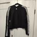 Adidas Tops | Adidas Crop Top Sweater - Women’s - Sz L | Color: Black | Size: L