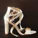 Anthropologie Shoes | Anthropologie Badgley Mischka Margot Heels | Color: Gold/Silver | Size: 7.5