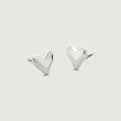 Sterling Silver Heart Stud Earrings