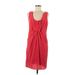 RACHEL Rachel Roy Casual Dress - Shift Scoop Neck Sleeveless: Red Print Dresses - New - Women's Size 8