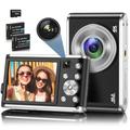 Digital Camera, 4K Autofocus Digital Camera with 32G SD Card Front and Rear Dual Cameras, HD 48MP with 2.8" Large Screen, 16X Digital Zoom, Rechargeable Compact Camera for Beginners (Black)
