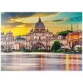 St. Peter's Basilica and Ponte Vittorio Emanuele II in Vatican, Rome, Italy - Premium 500 Piece Jigsaw Puzzle for Adults
