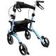 Wheel Rollator Mobility Walker with Double Brake System, Drive Walking Aids 4 Wheels, Foldable Medical Rolling Walker Height Adjustable Used for Seniors Walking Mobility Walker