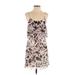 Kensie Casual Dress - Slip dress: Brown Acid Wash Print Dresses - Women's Size 4