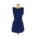 Divided by H&M Casual Dress - Mini Scoop Neck Sleeveless: Blue Solid Dresses - Women's Size 6