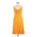 BP. Casual Dress - A-Line Plunge Sleeveless: Yellow Dresses - Women's Size X-Large