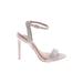 Steve Madden Heels: Gray Print Shoes - Women's Size 8 - Open Toe