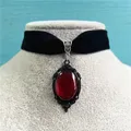 Collier ras du cou en velours avec pendentif camée vampire gothique pour femme bijoux de