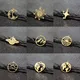 Kit de bracelets à breloques soleil lune et étoile fournitures exécutives collier en acier