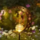 Lampe solaire en verre nickel é pour jardin décoration extérieure lune globe ange étanche