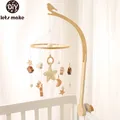 Cloche de lit mobile en bois pour bébé support en forme d'oiseau support de bras hochets mobiles