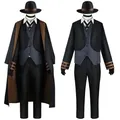 Nakahara Chuuya Cosplay Costume comprend un chapeau un uniforme un manteau un pantalon des