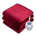 Eider & Ivory™ Helzer Flannel Heated Blanket Electric Throw in Red | 62 W in | Wayfair AA794C80F60543D795012701BB83039A